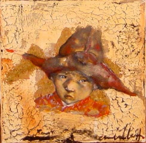 MOK, gesso, oil & mixte